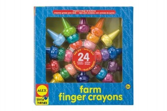 Prstové barvy farma plast 24ks v krabičce