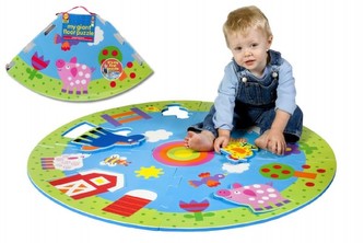 Puzzle pěnové podlahové podložka průměr 90cm od 0 měsíců