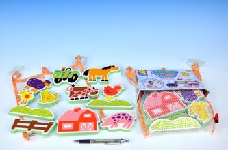 Vodolepky Farma - pěnová sada do vany 12ks v taštičce