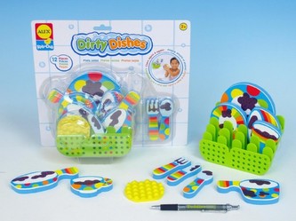 Umyj nádobí s košíkem pěnové 12ks na kartě od 24 měsíců