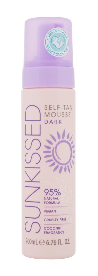 Sunkissed Self-Tan Mousse Samoopalovací přípravek 200 ml Dark pro ženy