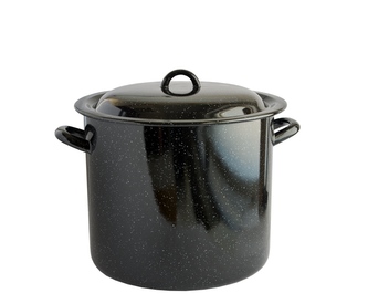 Hrnec s poklicí smalt černý 28 cm 14,5 L
