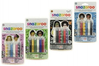 Obličejové barvy v tužce 6ks na kartě 3 druhy karneval 12x17cm