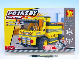 Stavebnice Dromader Auto RC stavební 20109 na vysílačku na baterie 202ks v krabici 34x21x7cm
