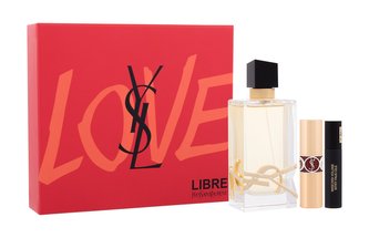 Yves Saint Laurent Libre parfémovaná voda 90 ml + rtěnka Rouge Volupté Shine 3,2 g No 85 + řasenka Mascara Volume Effet Faux Cils 2 ml No 1