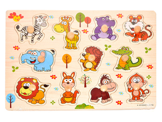 Vkladačka drevená 30x22, 5cm zvieratká