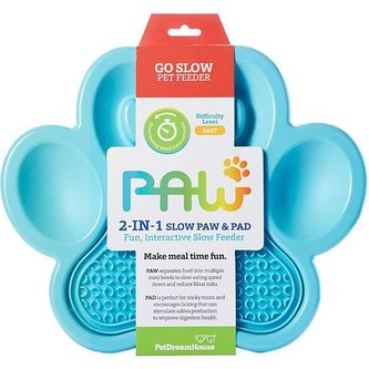 PetDreamHouse zpomalovací miska Paw 2v1 – modrá