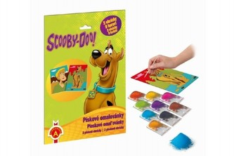 Pískové omalovánky Scooby-Doo 2 obrázky 14,9x19,6cm 9 barev