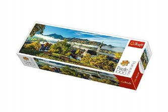 Puzzle jazero Schliersee panoramic 1000 dielikov 97x34cm v krabici 40x13x7cm