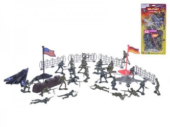 Vojáci s doplňky 5cm plast 40ks na kartě