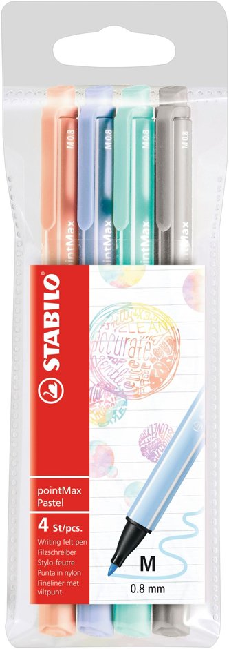 STABILO Point Max - Pastelové farby 4 ks