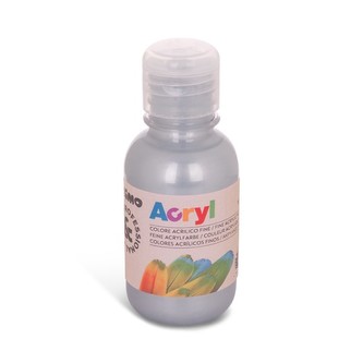 Akrylová barva PRIMO, 125ml, stříbrná