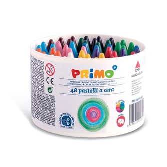 Voskové pastelky PRIMO JUMBO, 13,5 x 65mm, 48ks, PP etue