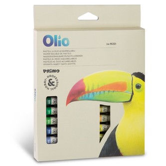 Olejové křídy PRIMO akvarelové, 10 x 60mm, 24ks, papírový obal