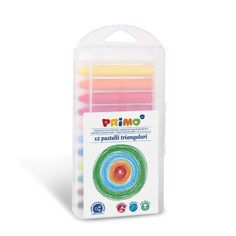 Voskové pastelky trojboké PRIMO SUPERSOFT, 85mm, 12ks, PP obal