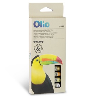 Olejové křídy PRIMO akvarelové, 10 x 60mm, 12ks, papírový obal