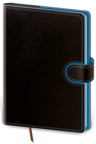 Diář 2022 Flip - černo/modrý, denní, A5