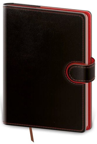 Diář 2022 Flip - černo/červený, denní, A5