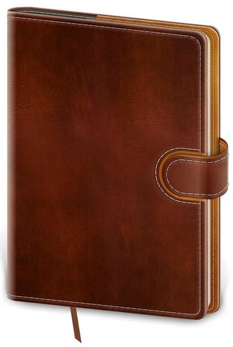 Diář 2022 Flip - hnědo/hnědý, denní, A5