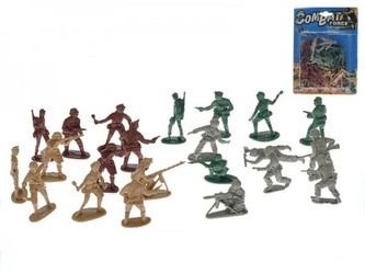 Sada vojáci plast 24ks na kartě