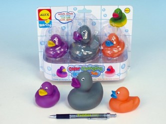 Kačenky měnící barvu ve vodě 3ks na kartě od 18 měsíců