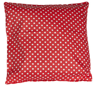 Povláček bavlněný satén - puntík červený - 40x40cm