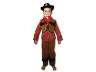 Karnevalový kostým- kovboj s kloboukem vel. S, M