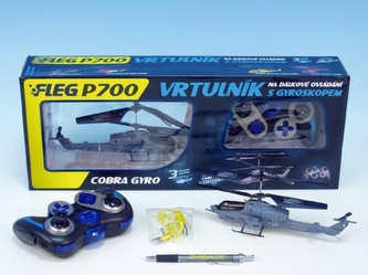 Vrtulník RC Fleg P700 - Cobra Gyro 20cm na baterie na vysílačku v krabici