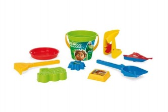Sada na písek 9ks Hodný Dinosaurus plast 36cm v síťce