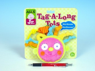 Hračka na kočárek pro holky měkká 7x7cm od 0 měsíců