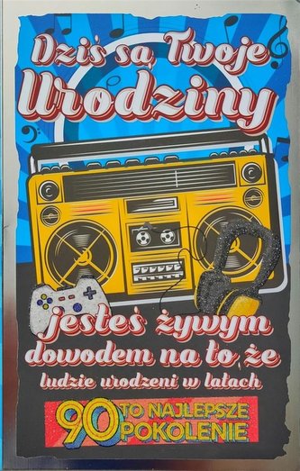 Karnet Urodziny lata 90. 2K - 046