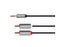 Kabel KRUGER & MATZ JACK 3.5 stereo/2xCINCH 1m KM1218 Basic