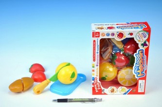 Ovoce krájecí s náčiním plast 8ks v krabičce 20x15x5,5cm