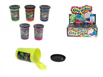 Sliz - Hmota prdící v kelímku 7,5x5,5cm 6 barvy 12ks v DBX