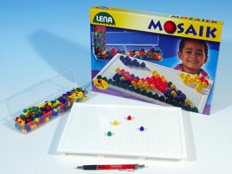 Mozaika klobouček 1cm hladký 200ks v krabici 33x24x3,5cm