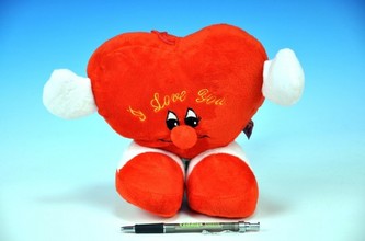 Srdíčko stojící plyš 29cm s ručičkama a nožičkama 0m+ v sáčku