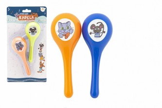 Rumbakoule, 16cm plast, Zvířátka a jejich kapela, 2ks na kartě