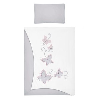 3-dílné ložní povlečení Belisima Butterfly 100/135 šedé