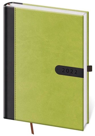 Diář 2022 Bora - zeleno/černý, týdenní, A5