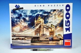 Puzzle Bouře nad Tower Bridge 84x60cm 1500 dílků v krabici