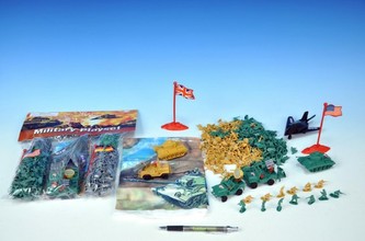 Sada vojáci mini s doplňky 2druhy v sáčku