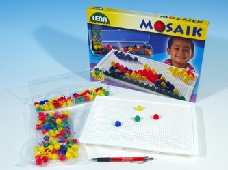 Mozaika klobouček 1,5cm hladký 120ks v krabici 33x24x3,5cm