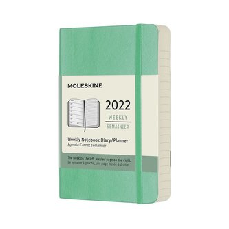 Moleskine Plánovací zápisník 2022 měkký zelený S