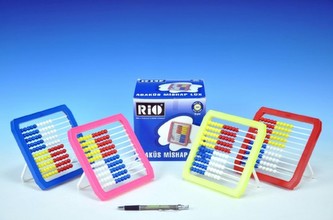 Počítadlo kuličkové plast/kov 16x16cm 1 ks, 2 různé barvy