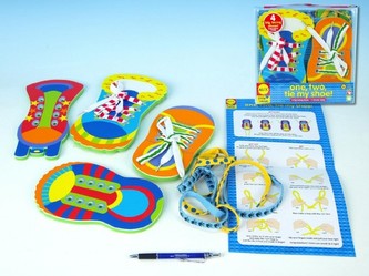 Zavaž si tkaničku šněrování pěna 13x24cm 4ks v krabici