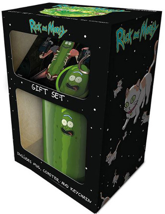 Darčekový set Ricky a Morty - hrnček, podtáček, kľúčenka
