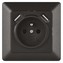 Zásuvka s USB 2,1A max., antracit