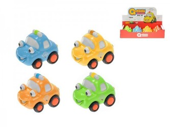 Auto veselé plast 9cm na setrvačník 4barvy 18m+ 12ks v DBX