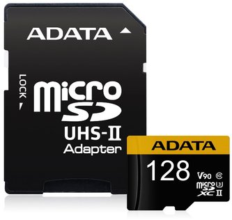 ADATA Premier One 128GB microSDXC/UHS-II U3 ​​CL10 + adaptér