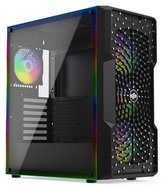 SilentiumPC skříň MidT Astrum AT6V EVO TG ARGB/ ATX/ 2xUSB 3.2/ 1xUSB C 3.2/ 4x120 fan/ Pure Black